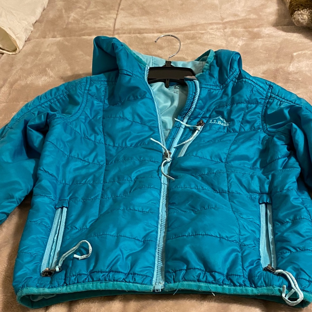 L.L. Bean Kids Teal Puffer Jacket